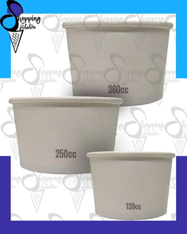 TACITA POLIPAPEL PARA HELADOS 250cc — foto 4