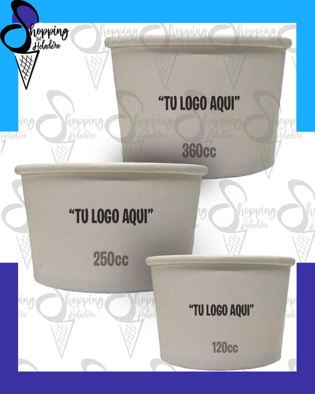 TACITA POLIPAPEL PARA HELADOS 250cc — foto 3