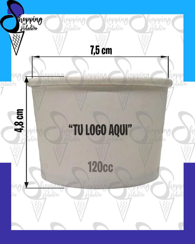 TACITA POLIPAPEL PARA HELADOS 120cc — foto 4