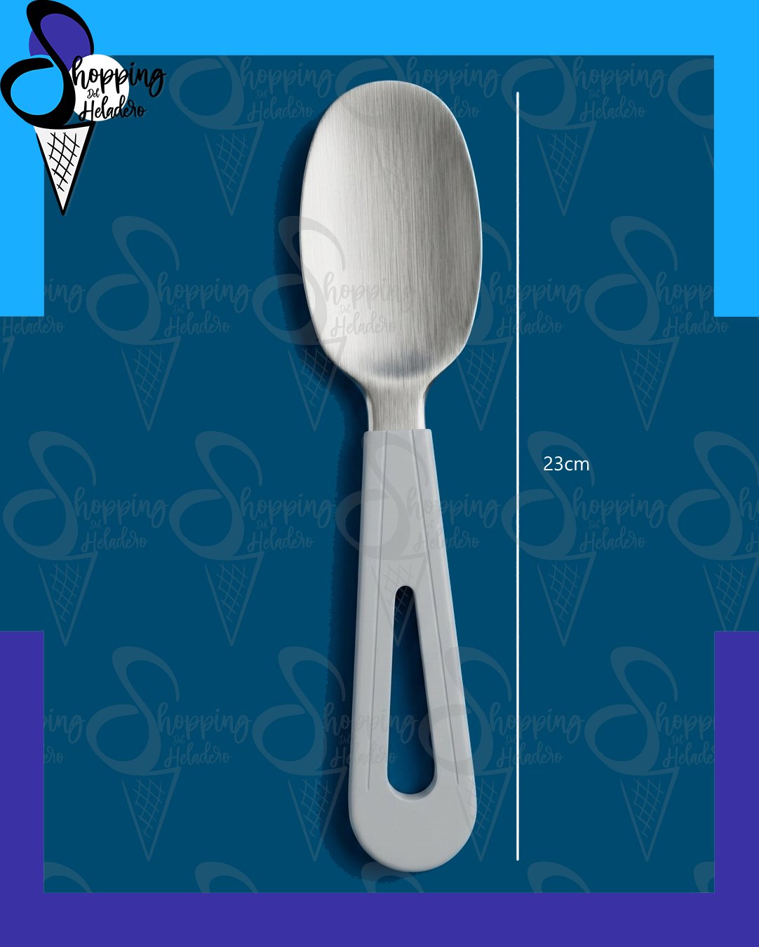 ESPATULA DE ALUMINIO MANGO PLASTICO LARGA