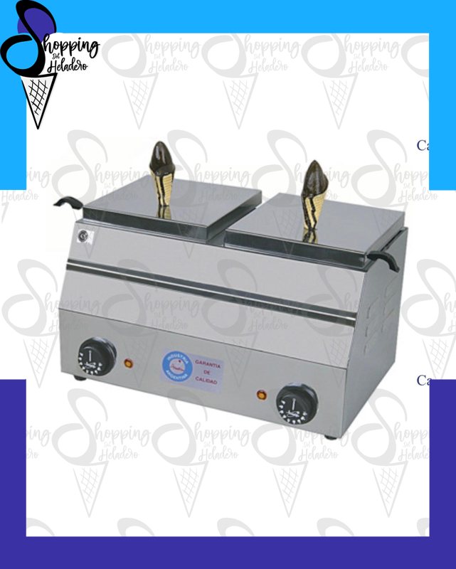 BAÑADORA DE CHOCOLATE ACERO INOX DOS BOCAS
