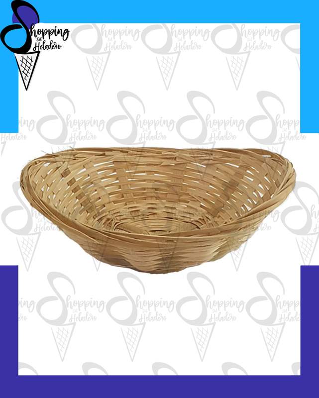 PORTA CUCHARITAS MIMBRE OVAL 19CM