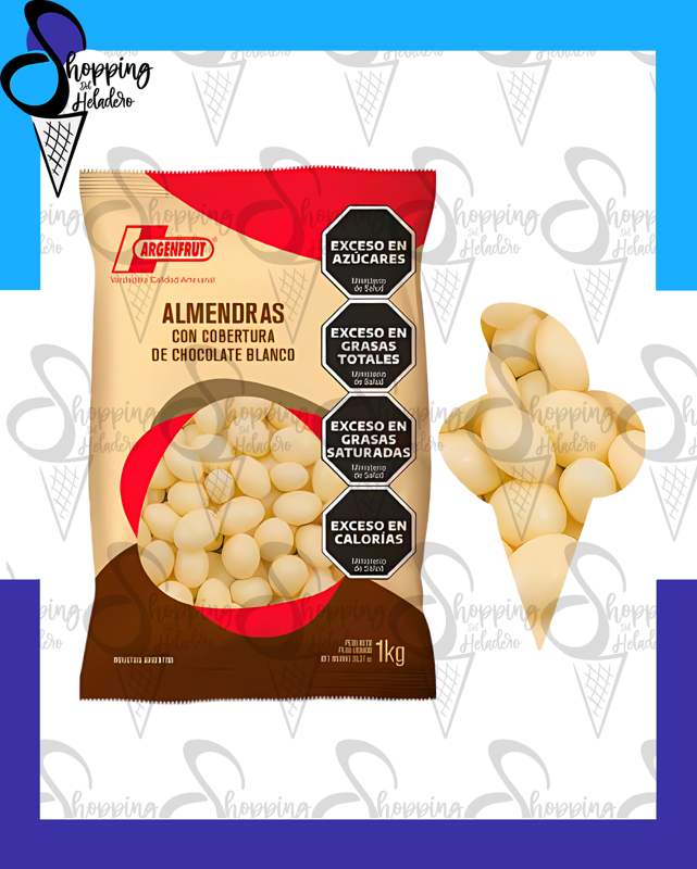 ALMENDRAS BAÑADAS CON CHOCOLATE BLANCO
