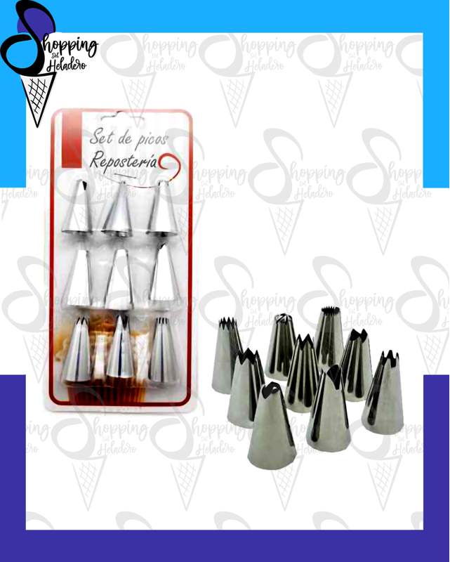 Set de 9 Picos para Pasteleria